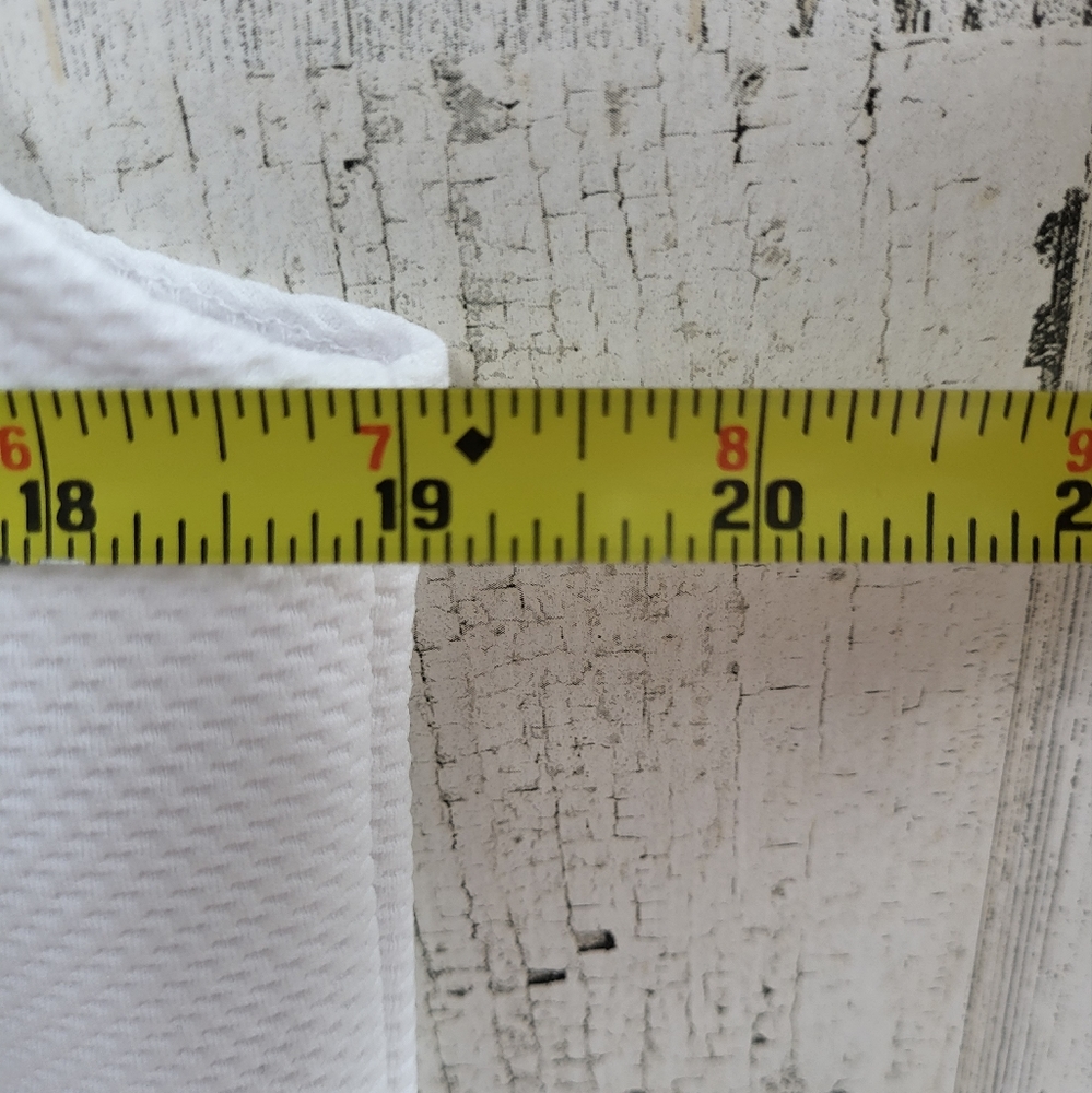 Textured White Top-Tiny Round Rhinestone Neckline - Picture 5 of 6